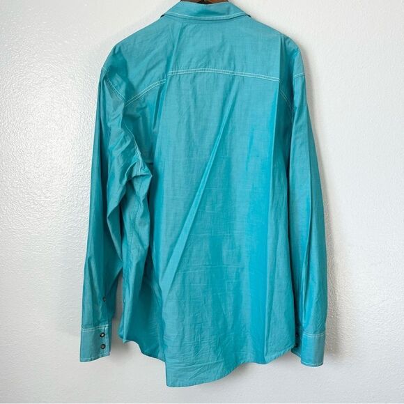 Rock and Roll Men’s Button Down Shirt Size 2XL Blue - Picture 3 of 14